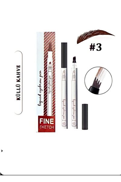 MAQYA Cosmetics Kaş Dövmesi Kül Kahve Ton Suya Dayanaklı Kaş Kontürü Kalemi