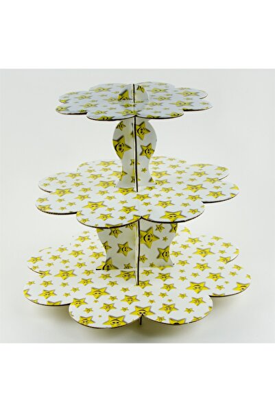 adin tasarım Muffin Kek Cupcake Standı 40 Cm Gülen Yüz Sunum Kek Pasta Sunum ...
