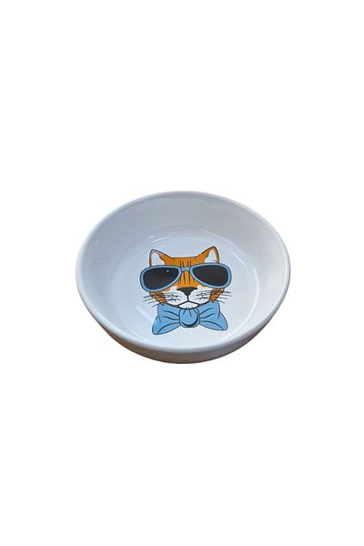 Glipet Washable Ceramic Food and Water Bowl 14 cm 250 ml SUNGLASS NO:2