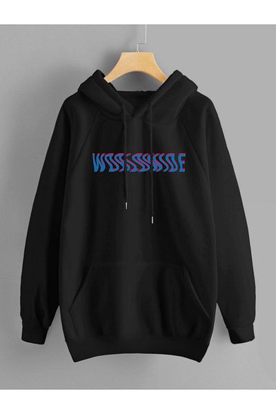 DEEPSENCE Unisex Hooded Sweatshirt Hand Of God Back Print Black
