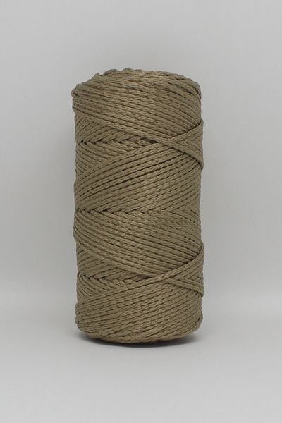 Bolanzoo Polyester Macrame Thread 2 Pieces 100gr Mink 3mm Knitting Thread