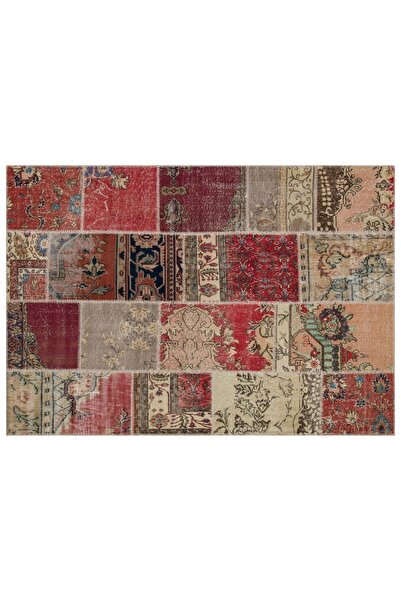 Sempati halı Gerçek El Dokuma Eskitme Patchwork Halı
