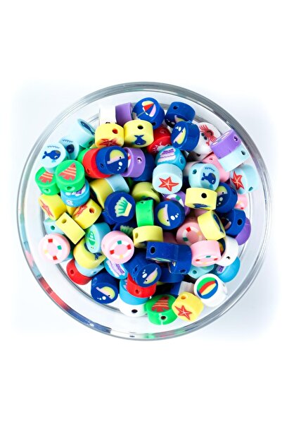 yfhobi 10 Adet - Polimer Fimo Boncuk, Okyanus, Deniz Hayvanları Desen Polimer...