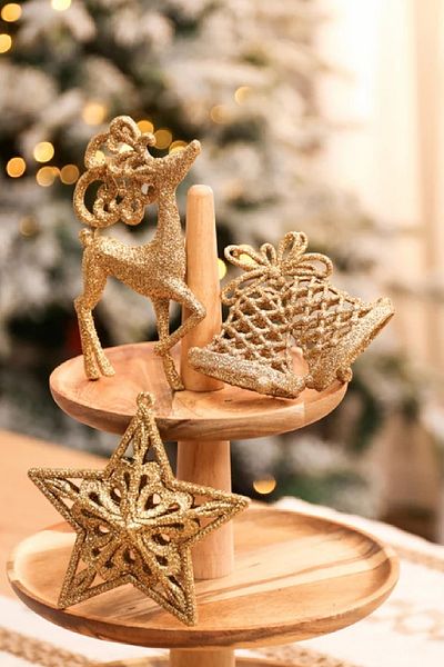 Karaca Home Σετ στολίδια δέντρων Glitter 3 τεμαχίων - Εξαιρετικό και κομψό