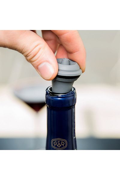 Vacu Vin Set of 2 Gray Wine Stoppers