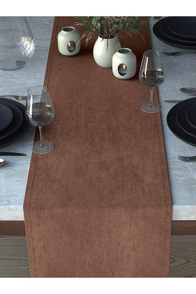 Demor Home Velvet Textured Cashew Color Runner