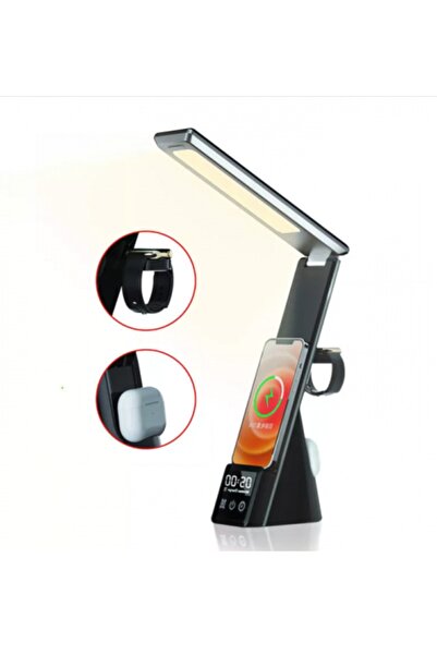 yakuppolt 15w Kablosuz Hızlı Şarj Akım Korumalı Masa Lambası Saat Iphone 12-13-14 Apple Watch  3 In1