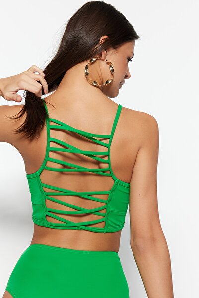 Trendyol Collection Πράσινο μπικίνι με λαιμόκοψη TBESS21BU0027