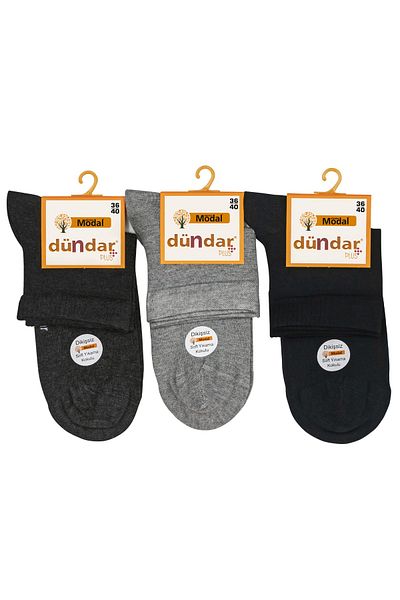 Dündar Șosete pentru femei Modal Conch Bootie - 6937 - Pachet de 3
