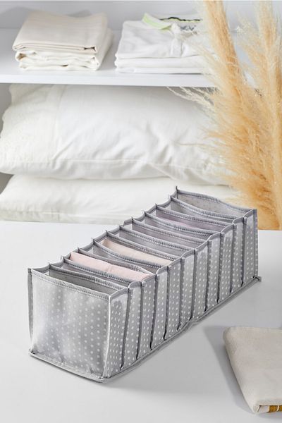 Serstil Std 11-Eye Gray Spotted Drawer Organizer Organizer - Medium - Ddlc-137 Classic