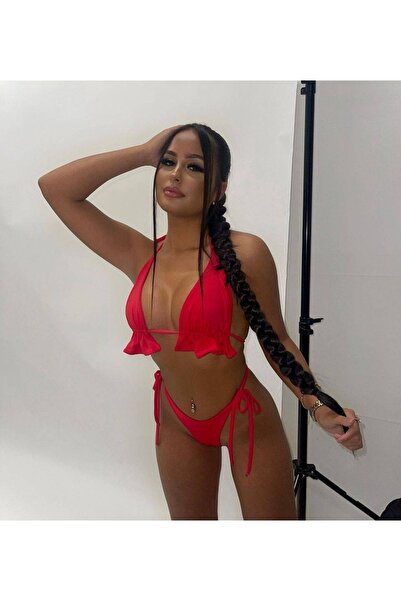 ŞAHPERA BUTİK Комплект бікіні Redshiva