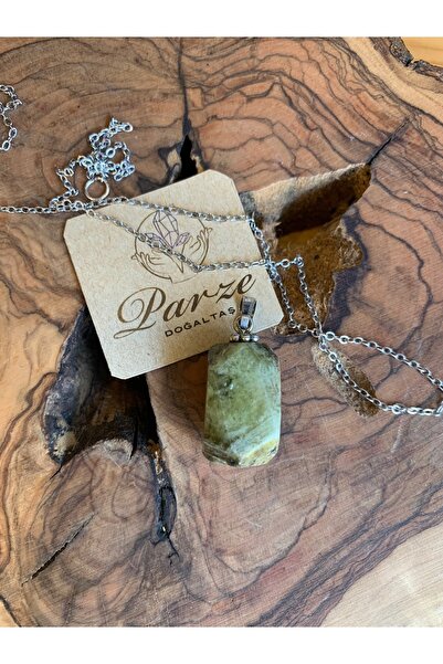 parze doğaltaş Green Garnet Necklace