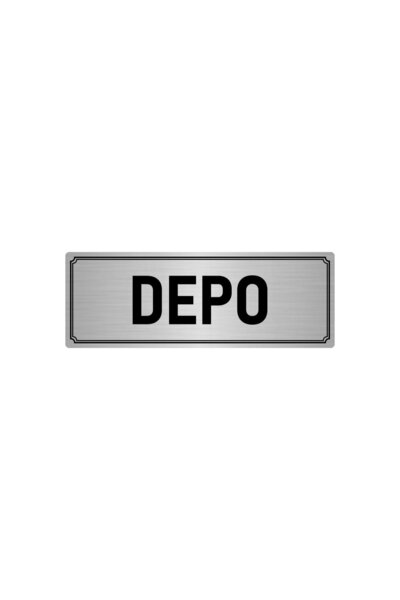 Metal Orientation Plate, Department Door Nameplate Warehouse 5x20 Cm Silver Color