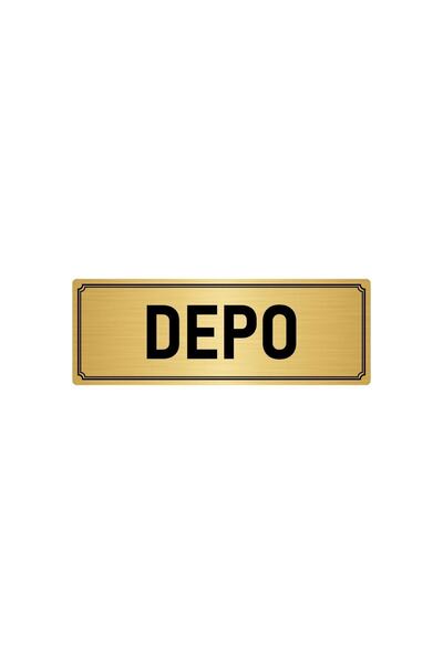 Metal Orientation Plate, Department Door Noun Warehouse 10x20 Cm Gold Color