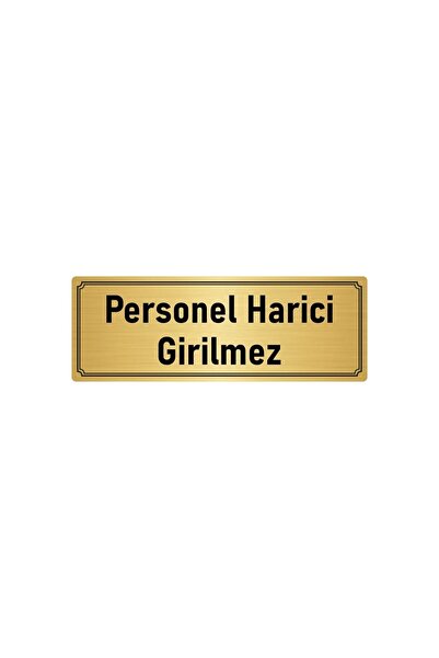 Metal Orientation Plate, Department Door Name Rack Non-Staff 10x20 Cm Gold Color