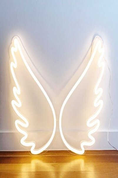 Extremmotif Neon Tabela Melek Kanadı Led Işık 30x40