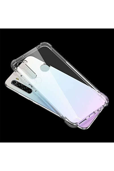 Nezih Case Xiaomi Redmi Note 8t Köşe Korumalı Darbelere Dayanıklı Renksiz Şeffaf Sert Silikon Kılıf
