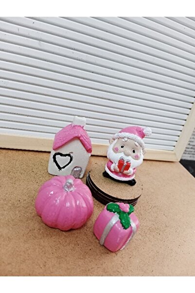 4'lü Pembe Mini Yılbaşı Seti