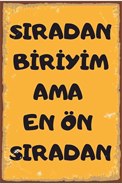 Hayat Poster Komik Sözler Duvar Yazıları Retro Ahşap Poster