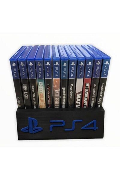 Bi'şeyler Sepeti Ps4 Game Stand 12 Game Capacity Blue Logo