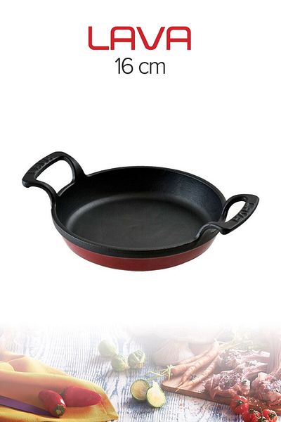 Lava Cast Iron Pan with Metal Handle 16 Cm