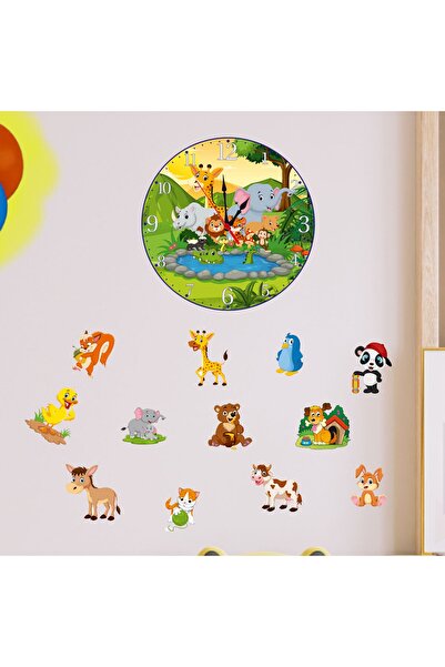 eryatex ساعة حائط ذات طابع خاص لغرفة الأطفال وزخارف حائط ذات طابع خاص