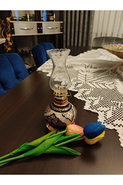 Ustası Antepte Eski Zaman Bakır Gaz Lambası Mini Boy