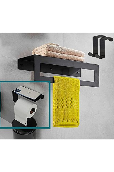 Dione Store Suport metalic pentru prosoape de baie și suport pentru hârtie ig...