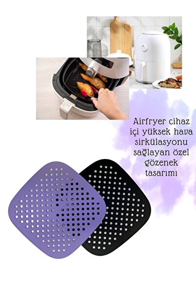 harım Airfryer Silikon Kare Pişirme Matı - 17cm