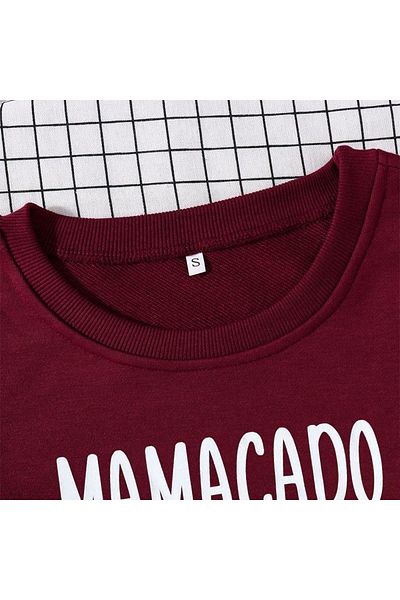 Machetta Суичър с кръгло деколте с щампа Mamacado за бременни