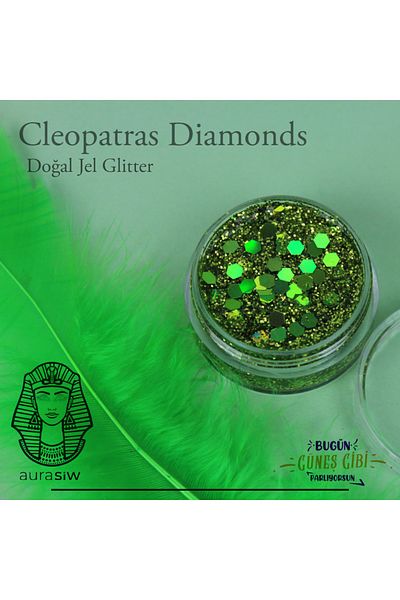 Aurasiw Cleopatras Diamonds - بريق طبيعي على شكل جل