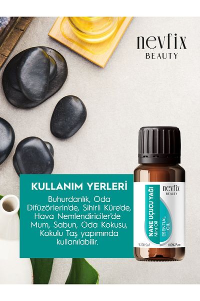 Nevfix Beauty 10 Ml 100% Pure Mint Oil Essential