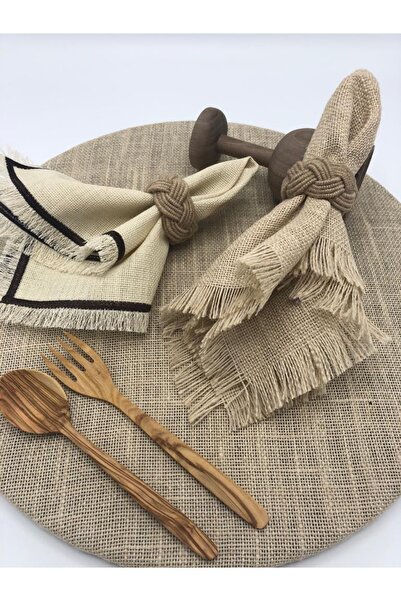 KATMERTEKS 8 Pieces Straw Model Natural Jute Napkin Ring Ring