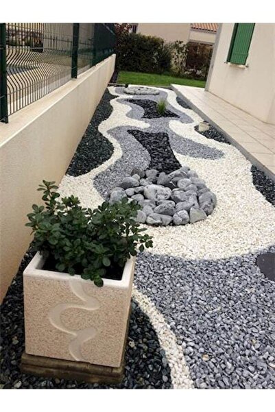 Asenya Siyah Dolomit Taşı 4 Kg 4-6 Cm Bahçe Taşı Siyah Bazalt Taşı