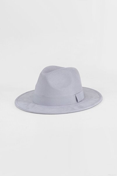 Kapin Süet Gri Fötr Şapka