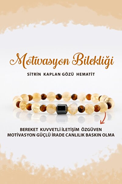 Deniz Doğal Taş تحفيزية معتمدة 6 مم سوار من الحجر الطبيعي عين النمر سيترين ال...