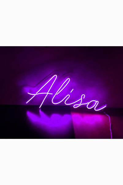 En Güzel Günde Kişiye Özel Neon Led Isim Duvar Dekorasyon Gece Lambası Uzunlu...