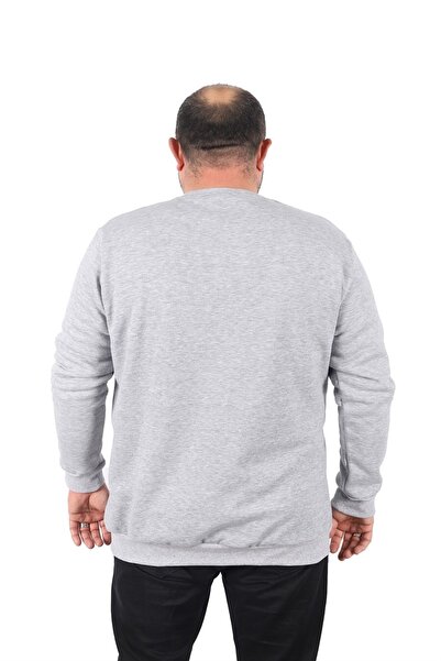 MocGrande Φούτερ V Design Plus Size - 22742 Grey Melange