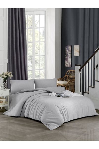 ELY PARKER Set de husă de plapumă King Size (cearsaf de pat 180x200 + husă de pilota + husă de pernă)
