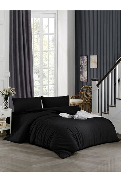 ELY PARKER Set de husă de plapumă King Size (cearsaf de pat 200x200 + husă de pilota + husă de pernă)