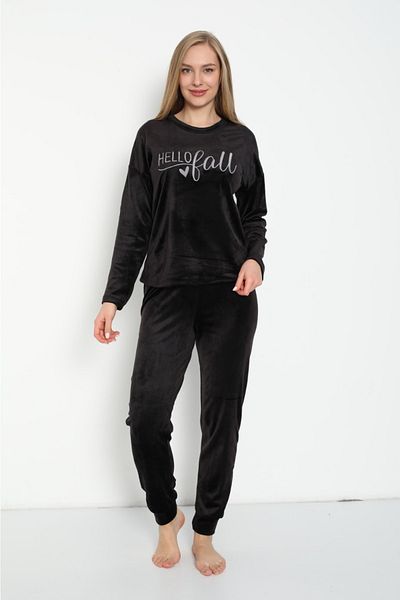 mellie Set de pijamale din catifea cu mâneci lungi