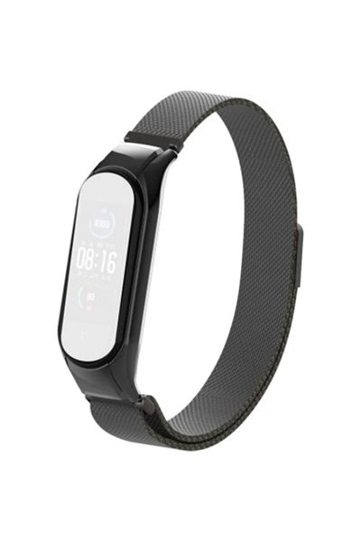 Nezih Case حزام ميلانو بحلقة معدنية محبوكة متوافق مع Xiaomi Mi Band 5 و6