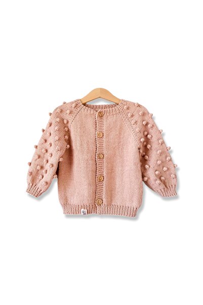 BEE by Sisters El Örgüsü Triko Popcorn Hırka