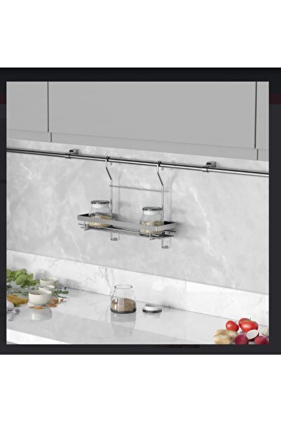 STARAX Klasik Tek Küçük Raflı Baharatlık Krom S-4003-c