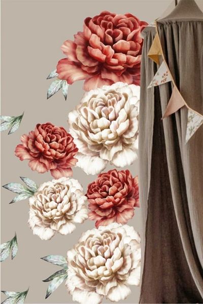 Piksel Grafik Buchet de autocolante bujor