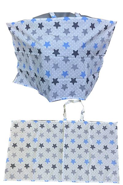 RevuBaby Duffel Nursing Bib Nursing Cover Blue Star