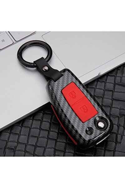 AYZ GARAGE حافظة مفاتيح من الكربون باللون الأسود والأحمر من Nissan Switchblade