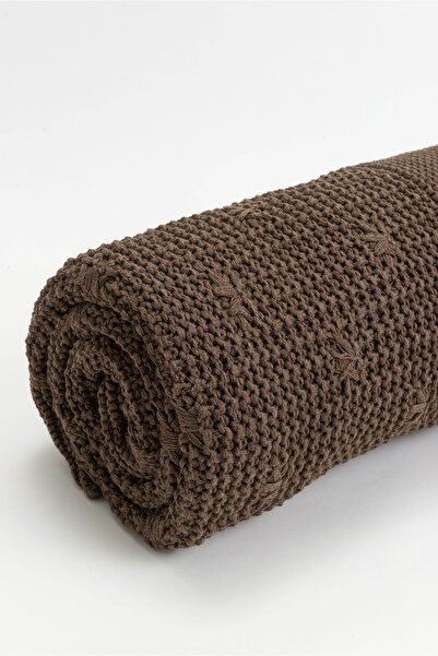 Gülruh Home Triko Tv Battaniye Casual - Kahve