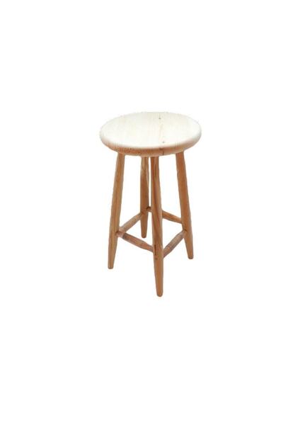 CERCİBAZAAR Yuvarlak Ahşap Tabure