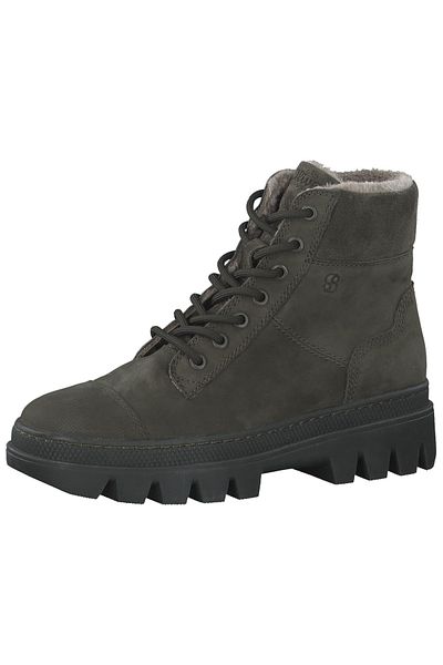 s.Oliver Stiefelette - Khaki - Flacher Absatz